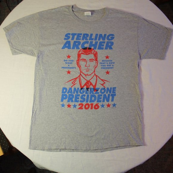 Archer election  shirt large grey - Picture 1 of 3